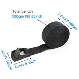 5meter Buckle Tie-Down Belt Cargo Straps for Car Motorcycle Bike With Metal Buckle Tow Rope Strong Ratchet Belt for Luggage Bag