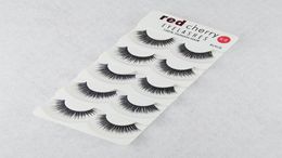 Red Cherry 5 Pairs False Eyelashes 18 Styles Black Cross Messy Natural Long Thick Fake Eye lashes Beauty Makeup High Quality9452037