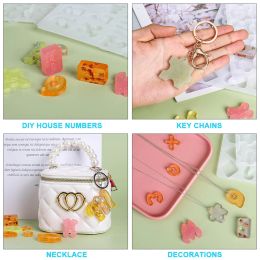 Alphabet Resin Silicone Mould Alphabet Crafts Casting Mould Letter Number Moulds for DIY Keychain Earring Jewellery Pendant Making