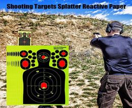 95145 inch Adhesive Reactivity Shoot Target Aim Hunt Training Target Sticker Fluorescent Target Rifle Pistol Binders Hunting Ac5250038