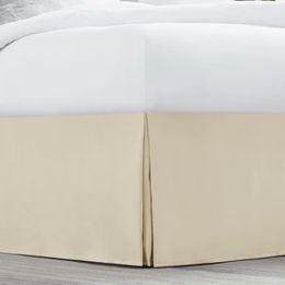Elegant Well Made Pleated Tailored Bed Box Skirt With Shrinkage & Fade Resistant Fabric-35cm(14 Inch) Height (No Platform)