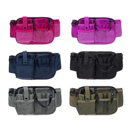 Multi Compartment Gear Pocket Nursing Organizer Belt Bag Utility Waist Pack Nursing Bag for Pen Women Work Supplies Men Scissors 240411