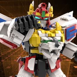 Moc Anime Robot King Braves Caesared Military Building Blocks Assembled Model Huge Battle Mech Robot Brick Toy Children Gift