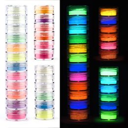 6 Colors/Set Glow In The Dark Pearl Pwder Pigment Non-Toxic Luminous Fluorescent Pigments DIY Epoxy Resin Candle Mould Craft
