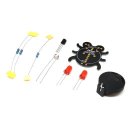 Weevil Eye DIY Electronic Beginner Learn To Solder Fun Kit Handmade Gift Black Weevil DIY KIT