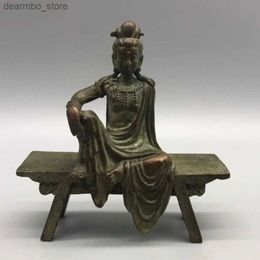 Arts and Crafts Chinese Elaborate Bronze Sculpture ood Luck uanyin Buddha Metal Handicraft Home Decoration Free Delivery L49