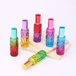 Storage Bottles 1Pc 10ml Coloured Glass Portable Refillable Perfume Bottle Cosmetic Container Empty Spray Atomizer Travel Sub-Bottle