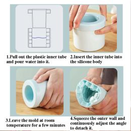 Ice Cube Mold Cylinder Silicone Quickly Freeze Silicone Ice Maker Ice Cup Cylinder Ice Bucket Whiskey Maker kitchen accessories