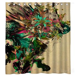 Shower Curtains Abstract Art Natural Design Waterproof Bathroom Partition Curtain Home Accessories