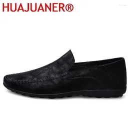 Casual Shoes Men Flat Loafers Genuine Leather Brand 2024 Mens Loafer Slip On Fashion Moccasins Breathable Driving Footwear