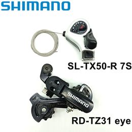 Shimano TZ31 6/7 Speed Groupset RD-TZ31 Bike Rear Derailleur Eye/ Hook Tourney SL-TX50 Shifter Lever 6S 7S SL TX50 Trigger