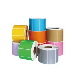 1Roll Colorful Thermal Sticker Thermal Printer Label Barcode Sticker Adhesive Stickers Waterproof Oil Proof