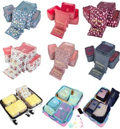 Travel Luggage Packing Organisers Wash Bags AntiDust Portable Storage Bag Clothes Socks Shoes Cosmetic Pouch Packing Cubes 6PCS 2147527