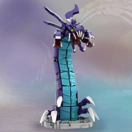 Gobricks MOC Game Barons Nashs Soul Devouring Sea Worm Monster Building Block Set Characters Dragons Toys For Kids Birthday Gift