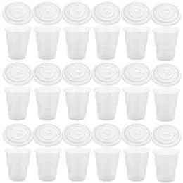 Disposable Cups Straws 50 Pcs Drink Cup Go Coffee Portable Ice Household Beverage Plastic Drinking Milk Tea Container