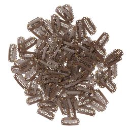 100pcs 28mm metal klipsler atkı yanlış uzantılar saç parçacığı