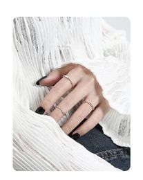 F.I.N.S Minimalist Irregular S990 Sterling Silver Rings Stackable Multi Sizes Matte Slim Finger Fine Jewellery Women Accessories