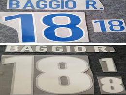 1998 Italy printing soccer namesets 18 BAGGIO R Italia club player039s stamping stickers printed letters impressed vintage fo4107040