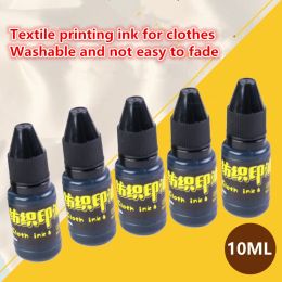 2 pcs 10 ml Name Stamp Refill Ink Seal Stamp Oil for Clothing Wash Not Fade Ink