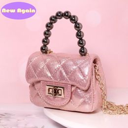 Vintage stylish handbags for Baby kids Children's Classic totes Girls design shoulder bags toddlers trend shiny crossbody bag birthday gifts 2 way use NAB280