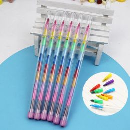 3Pcs/10Pcs Creative Block 11 Colours Crayons Student Stationery Painting Supplies Professional Oil Graffiti Pens Non-stick Hand