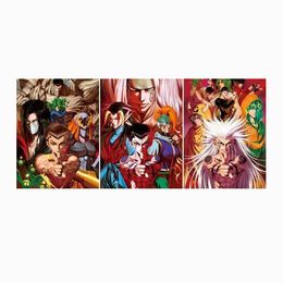 Anime Figure 3D Flip Gradient Poster Bed Room Decor Birthday Christmas Gifts Wall Stickers Toys Yu-Yu Hakusho Lenticular Poster
