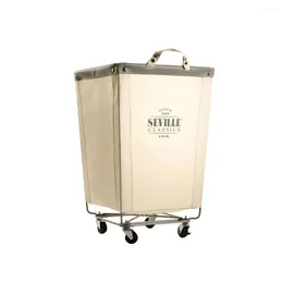 Laundry Bags Heavy Duty Rolling Hamper Bag With Wheels For Commercial & Residential Use - Canvas Polyester Steel Frame