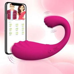 Dual Motor App Bluetooth Control Vagina Vibrators Clitoral G Spot Vibrating Stimulator Wearable Anal Massager sexy Toys for Women