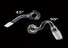 cheapest Glass oil burner pipe thick 10mm 14mm 18mm Male Female pyrex clear oil burner curve water pipe for smoking water bong 45 8875558