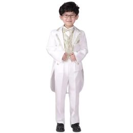 Trousers 2023 New Arrival Boys' Formal Clothes Set Bowtie+vest+shirts+tailcoat+pants Children Blazers Suits Child Tuxedo Suit Wholesale