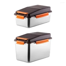 Storage Bottles Stainless Steel Rice Bucket Airtight And Damp-Proof Food Canister Bin