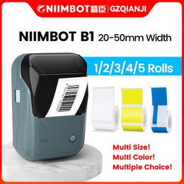 Original NiiMbot B1 Label Printer Handheld Small Portable Bluetooth Self-adhesive Cable Sticker Jewelry Paper Roll Label Maker