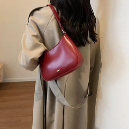 Totes Red Underarm Shoulder Bags For Women 2024 Texture Leather Crossbody Bag Luxury Designer Wedding Bride Handbags Sling