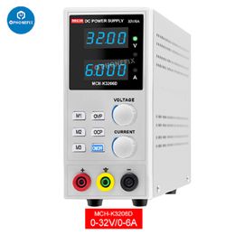 MCH K3206D KA3005D Programmable LINEAR Regulated DC Power Supply Digital Adjustable Current Voltage 32V 6A Phone Repair Ammeter