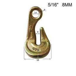 5/16" 8MM--1/2" 13MM Eye clevis type grab bend hook to fix chain rigging hardware forged alloy steel chain part