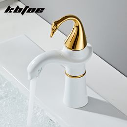Bathroom Washbasin Faucet European Single Hole Tall Basin Faucet Hot Cold Water Wash Sink Crane Mixer Vanity Taps Brass Torneira