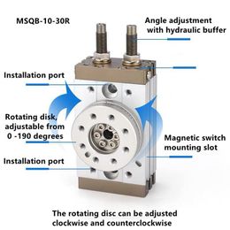 HRQ MSQB 50R rotary cylinder MSQB 50A stroke50mm table oscillating cylinders 180 degree turn R withA