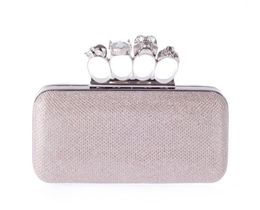 NEW Rhinestones women clutch bags diamonds finger ring Bridal Hand Bags crystal wedding bridal handbags purse bags holder7288631