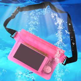 PVC Dry Bag For Waterproof Waist Bag Phone Valuables Belt Bag For Beach Swimming Snorkeling With Adjustable Waist Strap