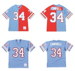 Stitched football Jerseys 34 Earl Campbell 1980 mesh Legacy Retired retro Classics Jersey Men women youth S-6XL