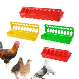1Pc Plastic Flip-Top Poultry Bird Feeder Ground Chicken Bird Feeder Trough Pheasant feeding bucket Quality Chick 20/30/40/50cm