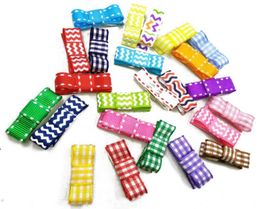 Baby Barrettes Baby Snap Clip Small Baby ribbons Bow Clip Tiny Bow Snap Hair Clip 100pcs1151088