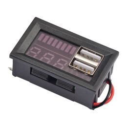 LED Digital Voltmeter 12V Car Battery Charge Level Indicator USB 5V 2A Battery Capacity Metre Voltmeter Tester Monitor