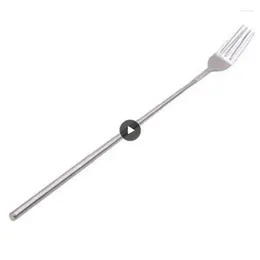 Forks Modern Barbecue Fork Versatile Stainless Steel Portable Innovative Functional Camping Need High Quality Smooth Pocket