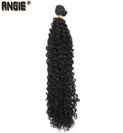 Black Colour high temperature Synthetic Hair Extensions Afro Kinky Curly Hair Bundles 1630 inch Long Weaving8619700