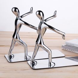 2Pcs Kung Fu Figurine Hand Push Office Book Stand Organizer Holder Home Shelf