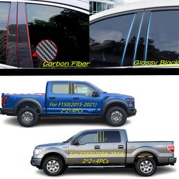 PC Material Pillar Post Cover Door Trim Window Moulding Sticker Plate Accessories For Ford Raptor F-150 F150 2004-2014 2015-2021