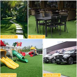 Artificial Grass Turf Fake Grass Lawn Carpet Outdoor Terrace Synthetic Mat Rug Indoor Exterior Garden Decorations Country House