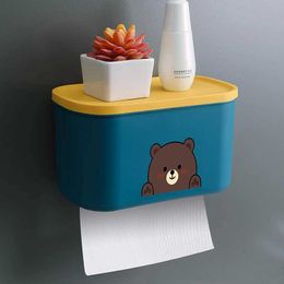 NE03 Toilet Paper Holders Wall Mount Toilet Paper Holder No Punching Waterproof Mobile Phone Storage Shelf Toilet Paper Storage Rack Tissue Bathroom Box 240410