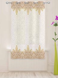 Bohemia Retro Pattern Ethnic Bedroom Organza Voile Curtain Window Treatment Drapes Tulle Curtains for Living Room Sheer Curtains